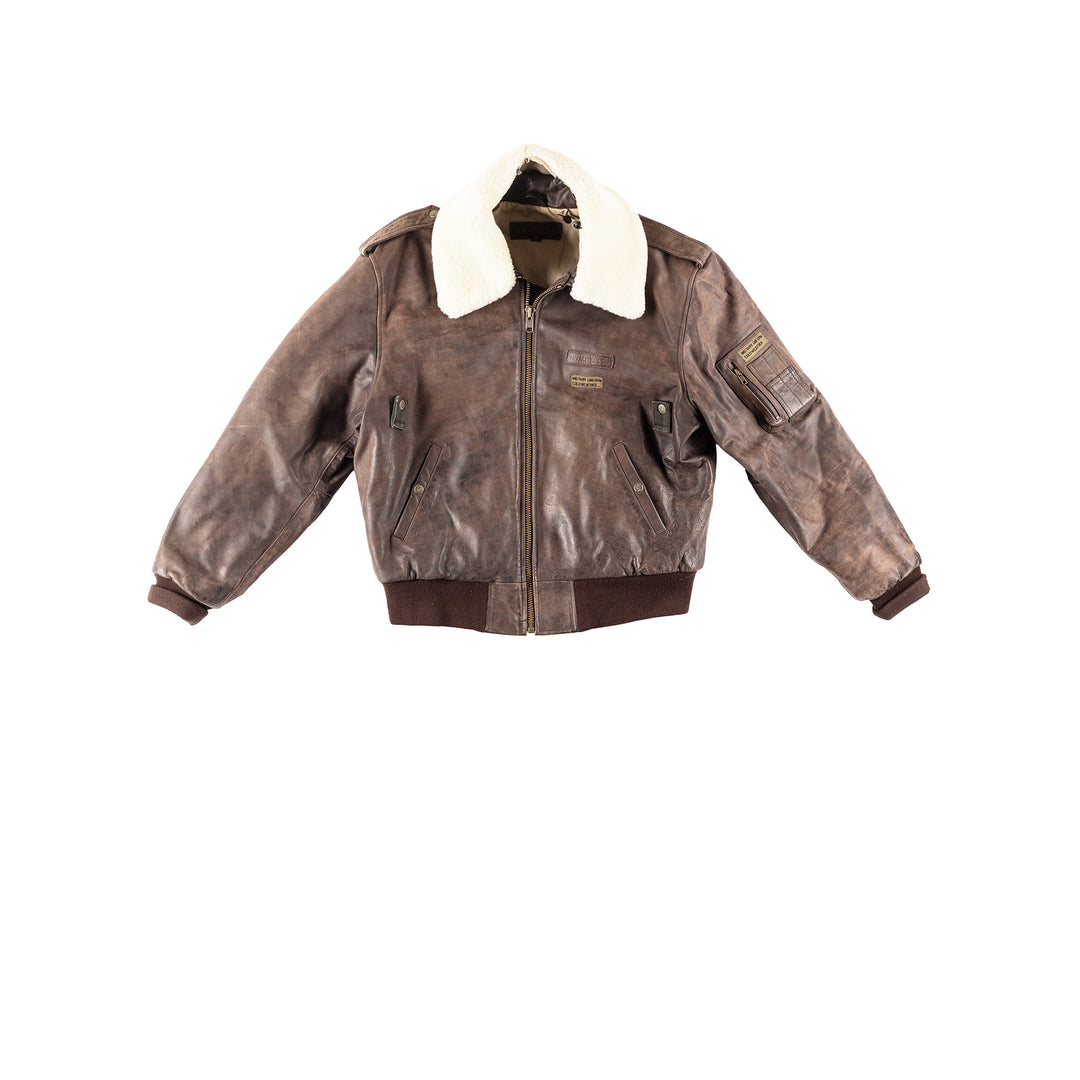 Vintage 00's Men Leather Jacket in Brown
