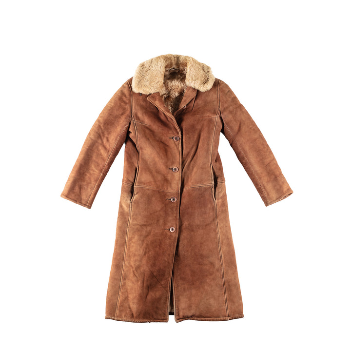 Vintage 70's Women Sheepskin Coat in BrownMN196