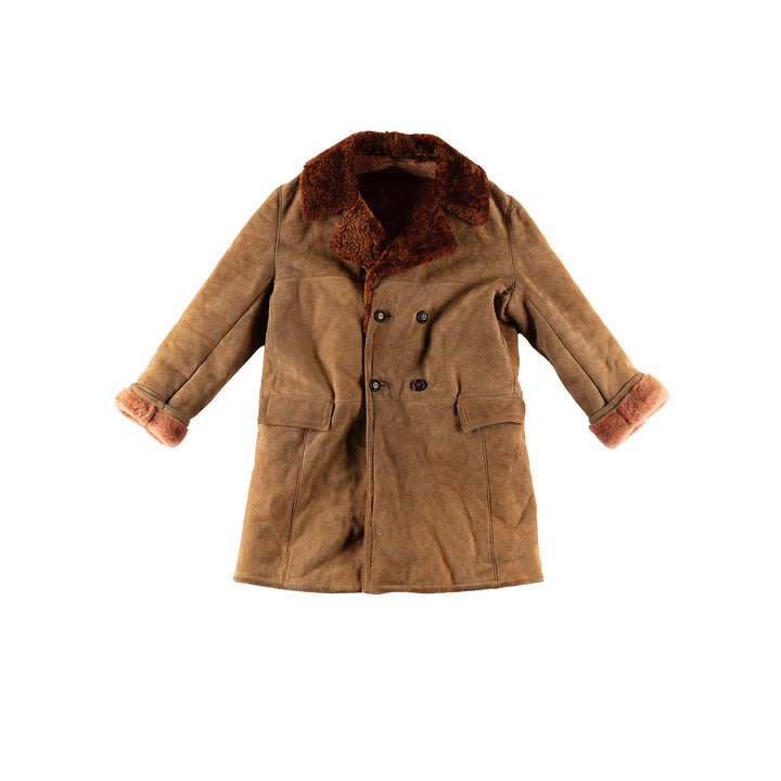 Vintage 70's Men Sheepskin Coat in BrownVN501