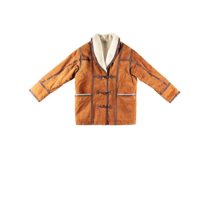 Vintage 90's Women Sheepskin Coat in BrownMN207