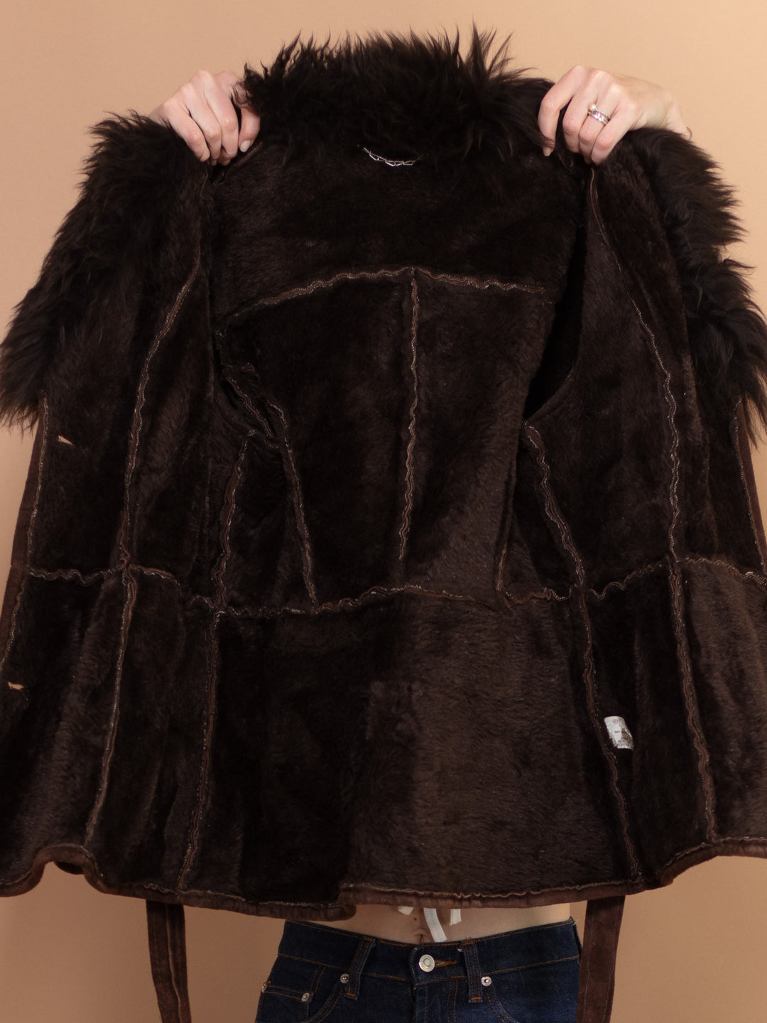 Vintage 70's Women Penny Lane Shearling Jacket in Brown - NorthernGrip