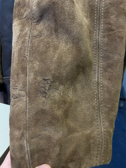 Vintage 70's Men Suede Sherpa Coat in Brown - NorthernGrip