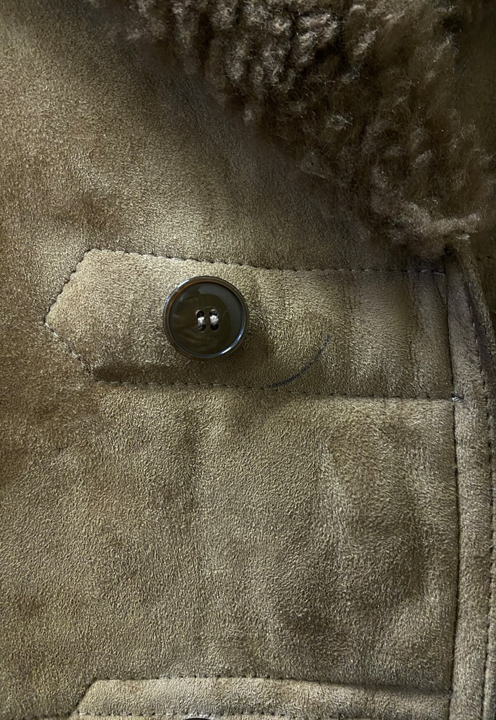 Vintage 70's Men Sheepskin Coat in Beige - NorthernGrip