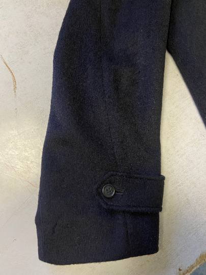 Vintage 90's Men Loden Wool Coat in Blue - NorthernGrip