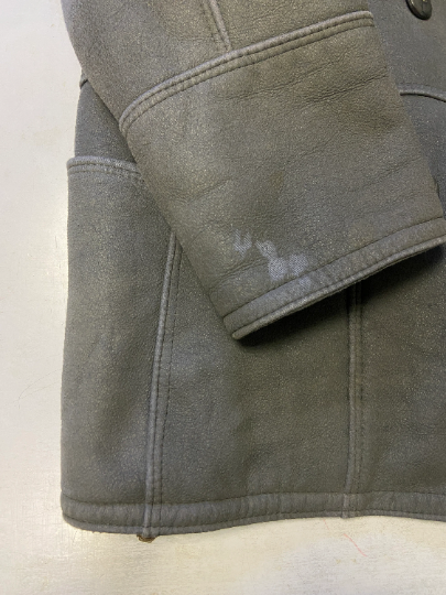 Vintage 90's Men Faux Sheepskin Coat in Gray - NorthernGrip