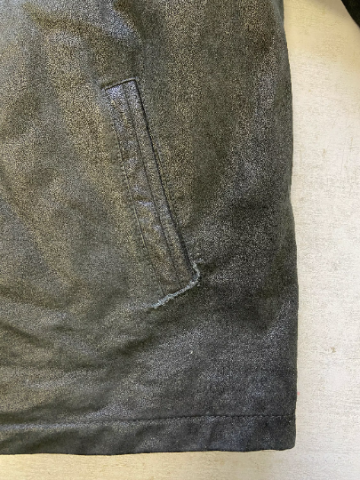 Vintage 90's Men Suede Leather Jacket in Black - NorthernGrip