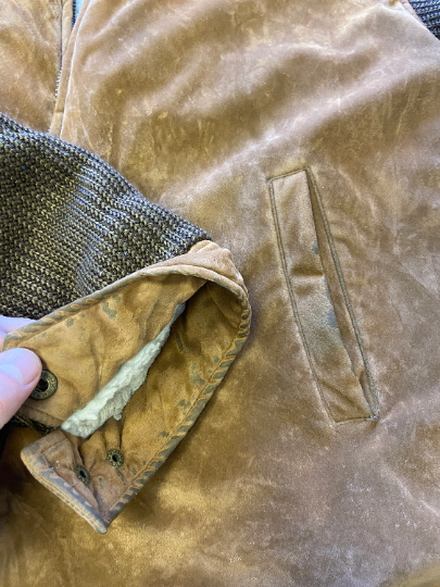 Vintage 00's Men Sherpa Bomber Jacket in Brown - NorthernGrip