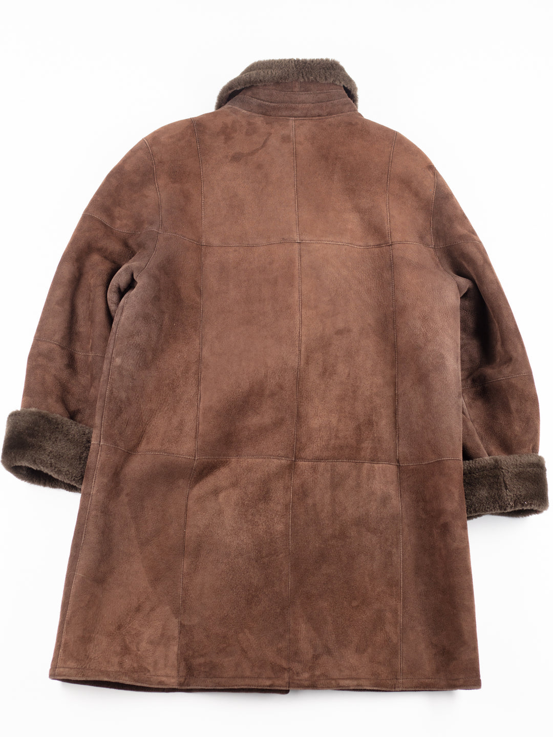 Vintage 70's Women Sheepskin Shearling Coat in Brown
