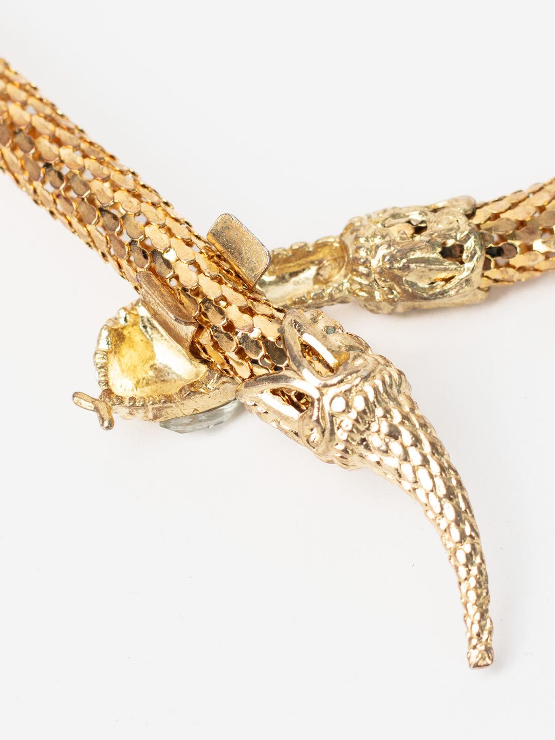 Vintage 80's Gold-Tone Snake Chain Necklace
