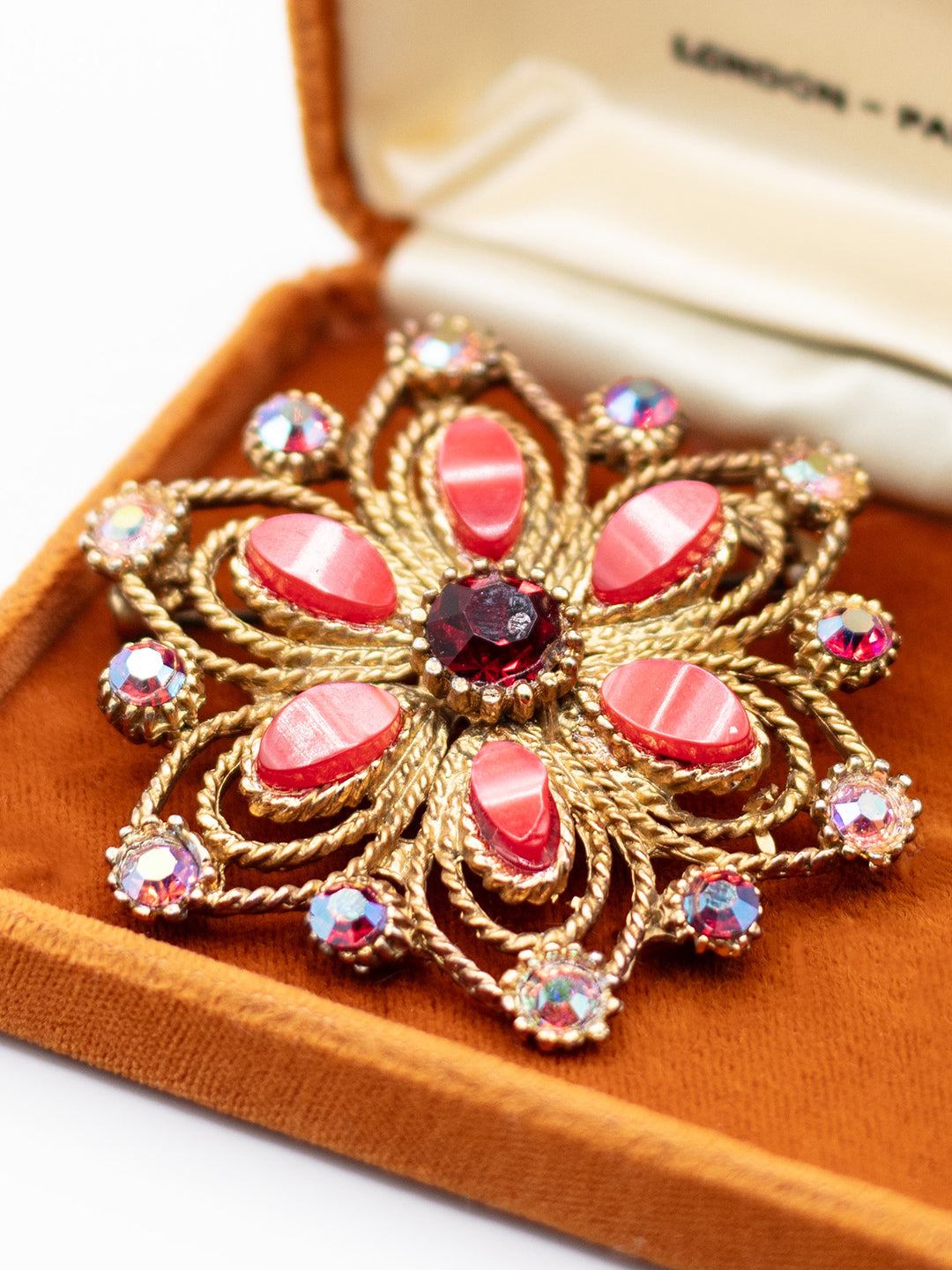 Vintage 60's Brooch in Red