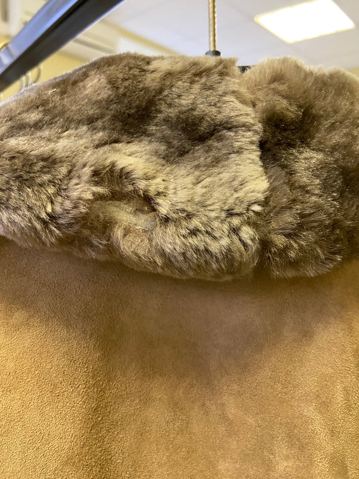 Vintage 70's Men Suede Sherpa Coat in Brown - NorthernGrip