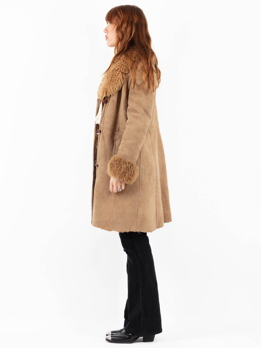 Vintage 70's Women Sheepskin in BeigeV9769