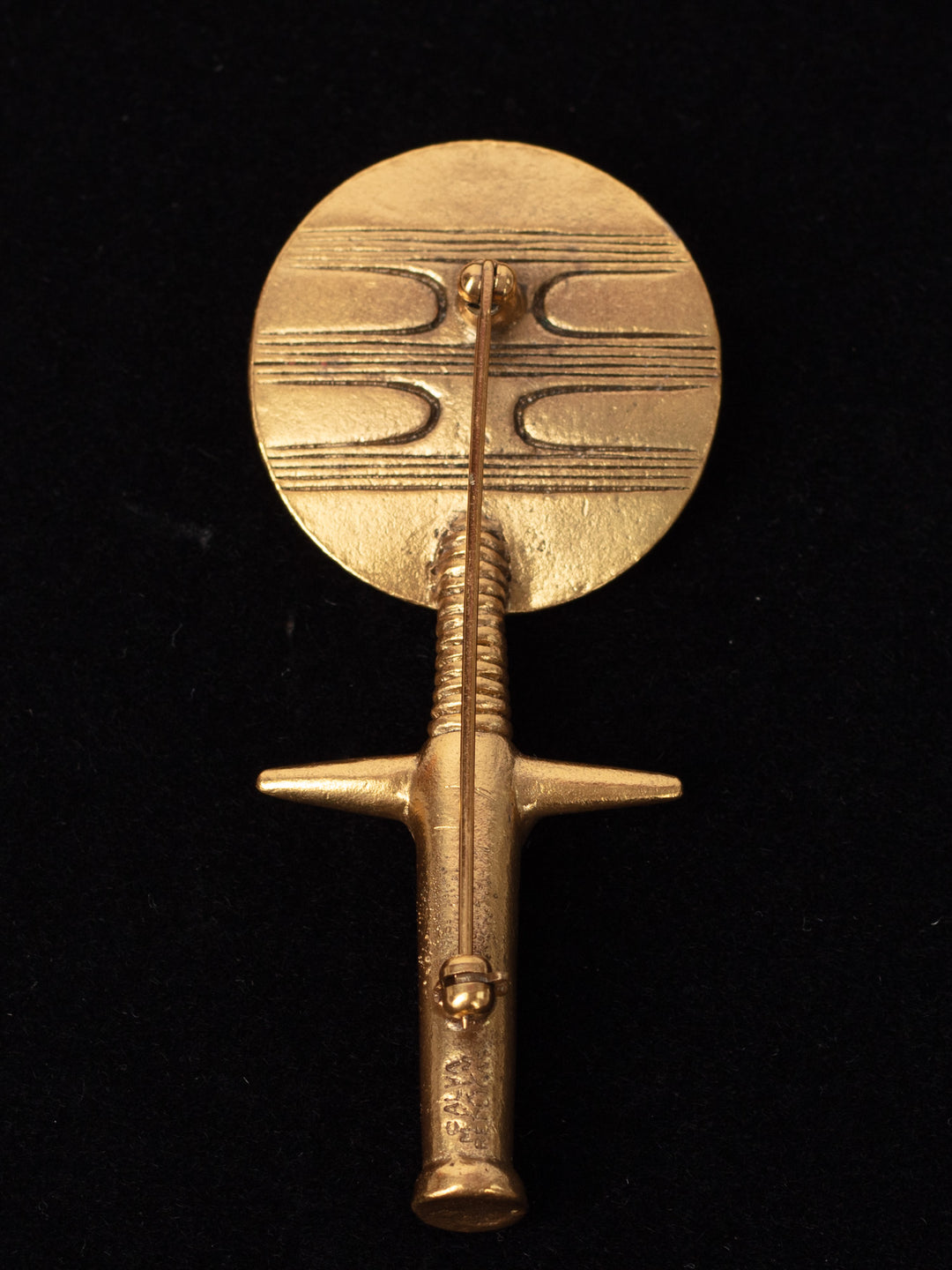 Vintage 70's Alva Museum Replica Brooch – African Fertility Doll Pin
