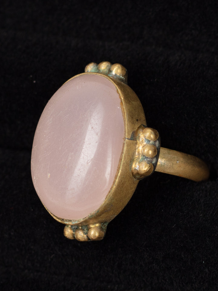 Vintage 60's Rose Quartz Statement Ring