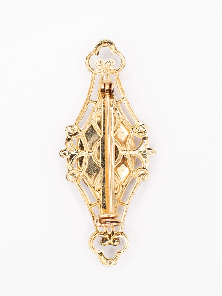 Vintage 80's Brooch in Gold