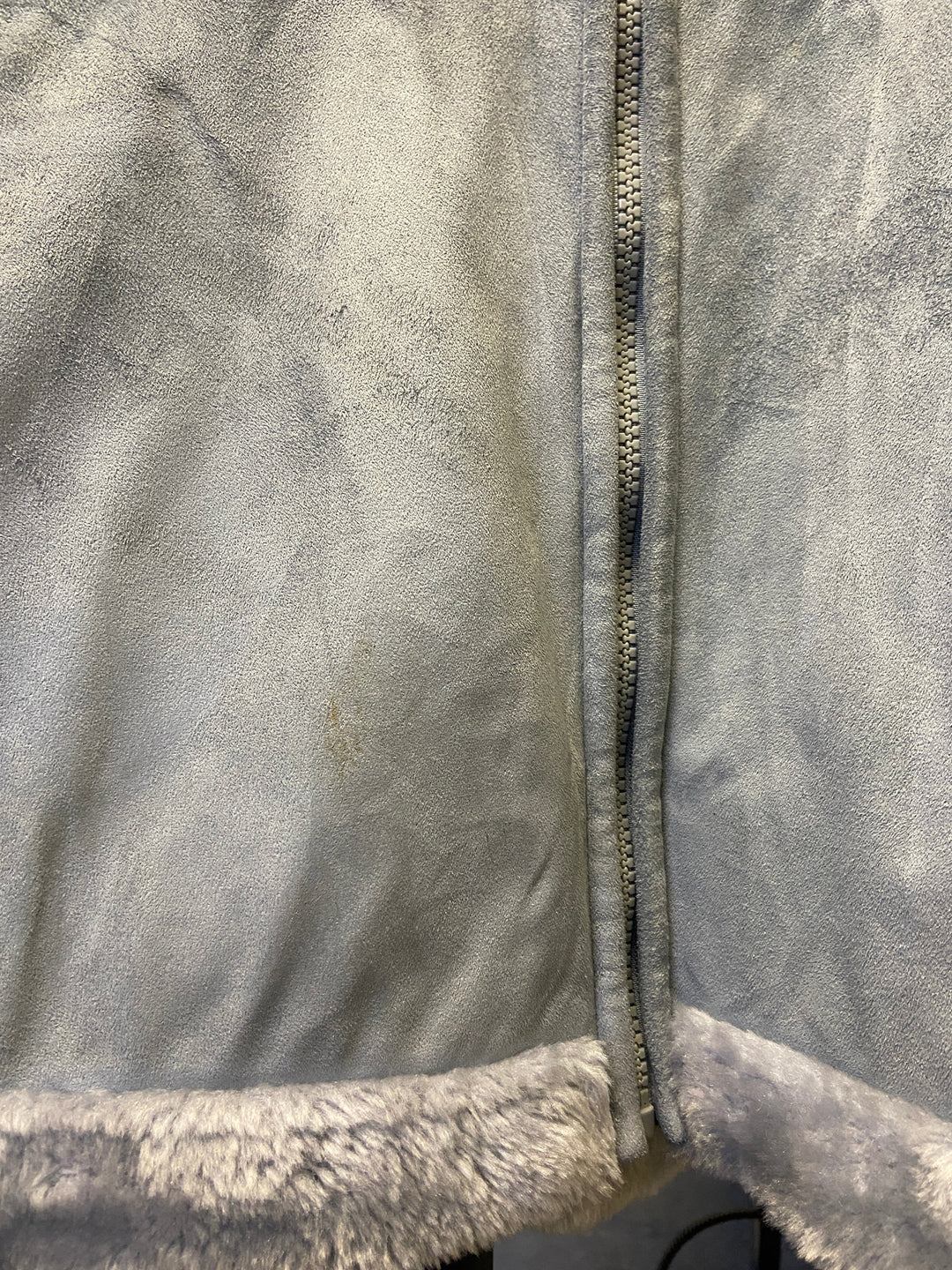 Vintage 90's Women Hooded Sherpa Coat in Blue - NorthernGrip