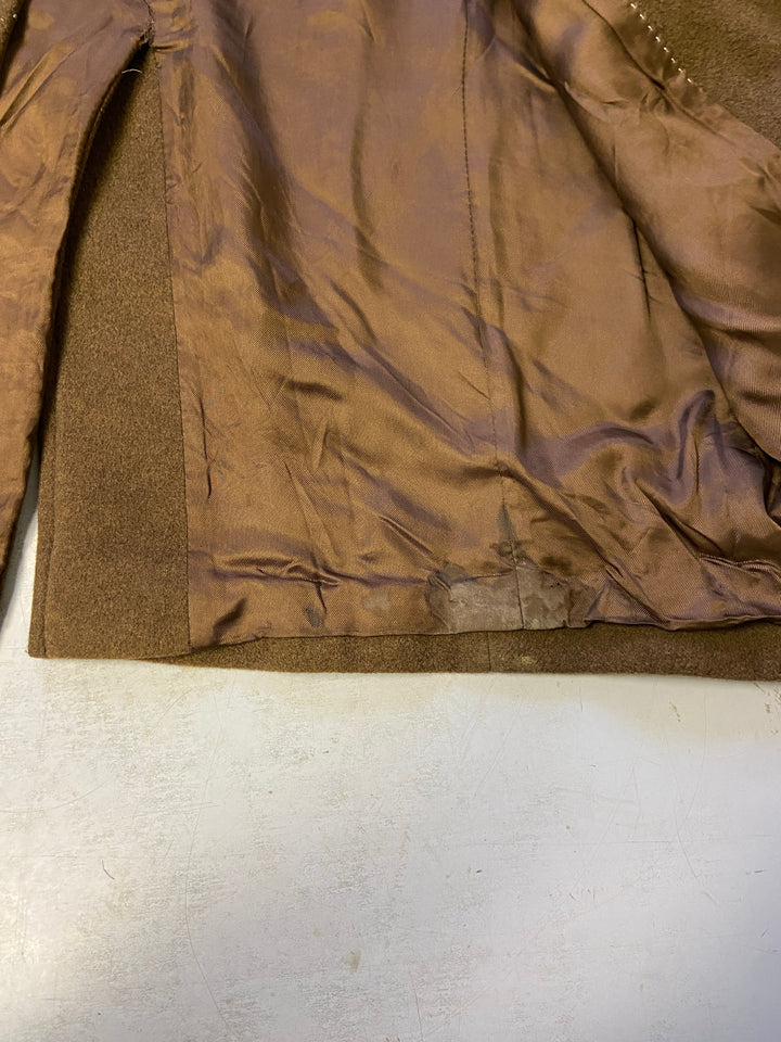 Vintage 90's Women Wool Blend Coat in Brown - NorthernGrip