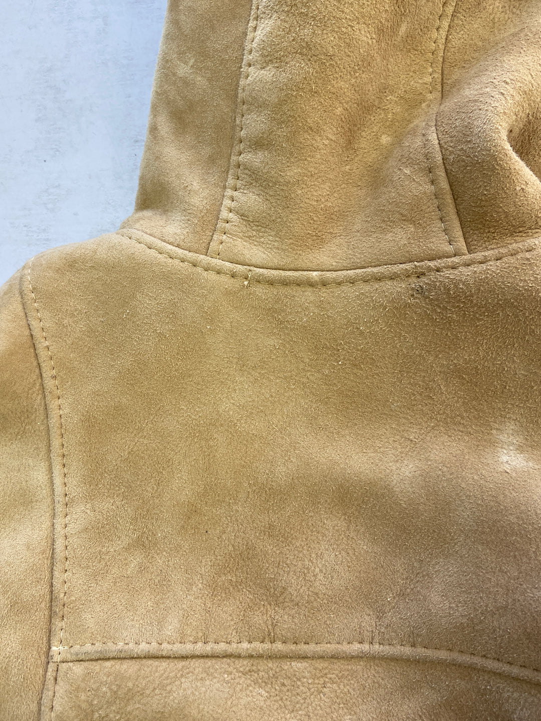 Vintage 80's Women Sheepskin Coat in Beige