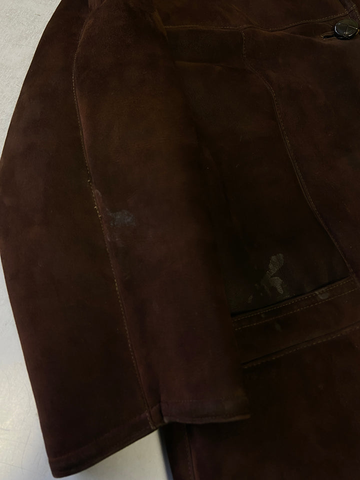 Vintage 70's Women Sheepskin Coat in Brown