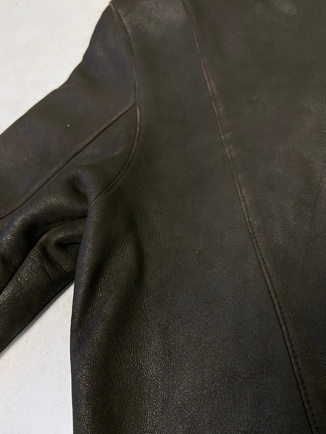 Vintage 90's Women Sheepskin Coat in Brown