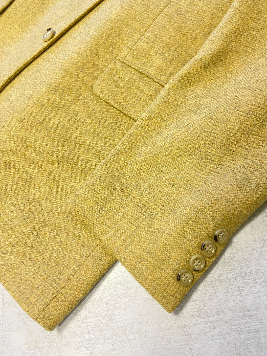 Vintage 80's Men Wool Blazer Jacket in Beige - NorthernGrip