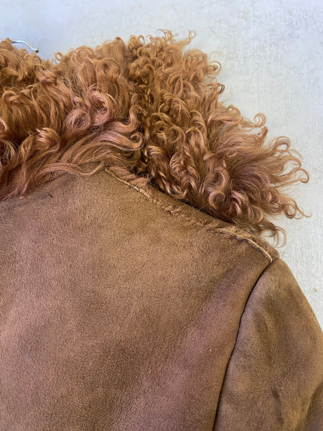 Vintage 70's Penny Lane Sheepskin Coat in Brown