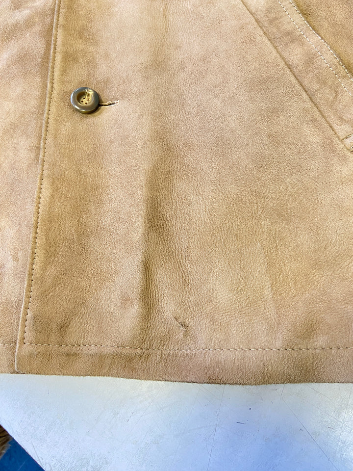 Vintage 70's Men Suede Sherpa Coat in BeigeZ1111