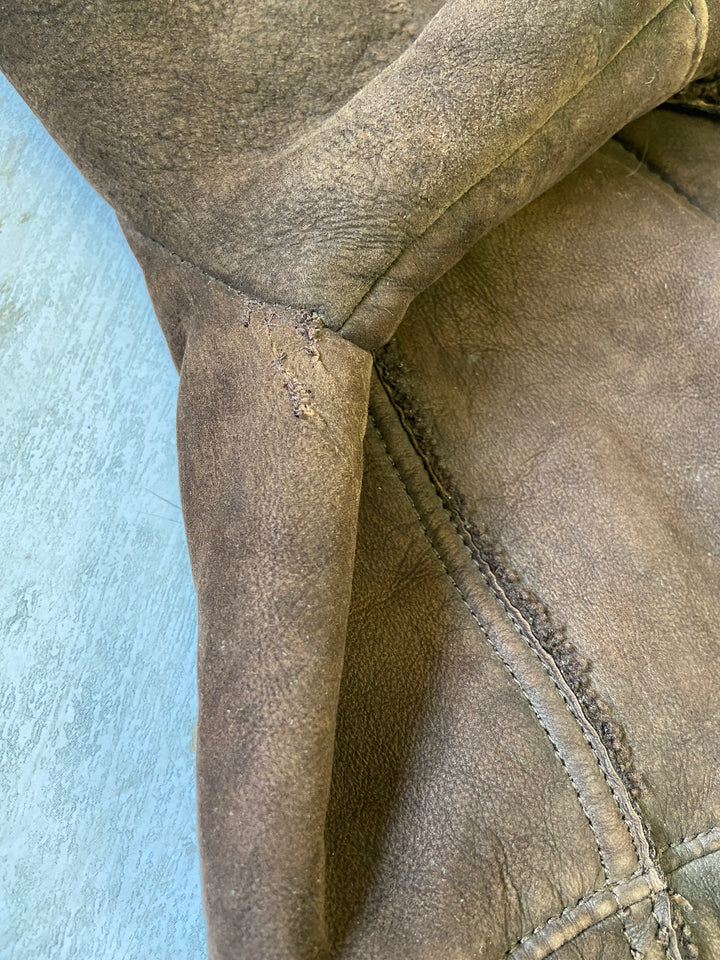 Vintage 90's Women Sheepskin Coat in BrownV9174