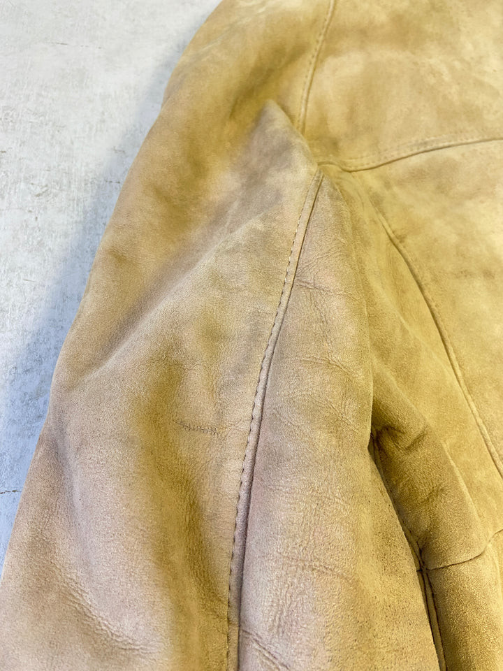 Vintage 70's Men Sheepskin Coat in BeigeZ192
