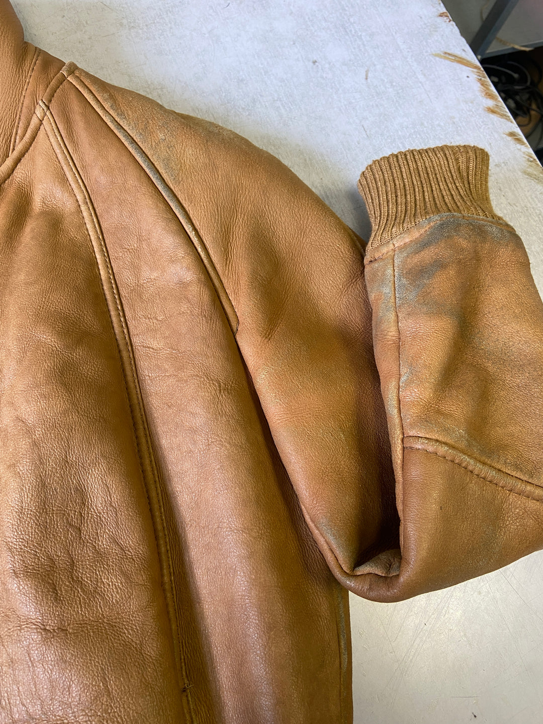 Vintage 70's Men Sheepskin Jacket in BrownZ199