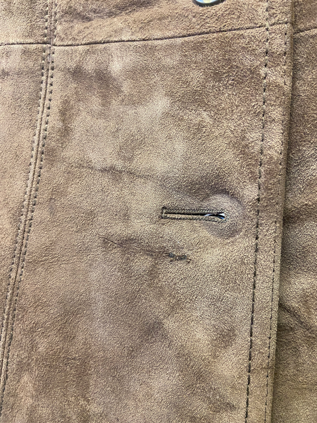 Vintage 70's Women Suede Sherpa Coat in BrownV9187