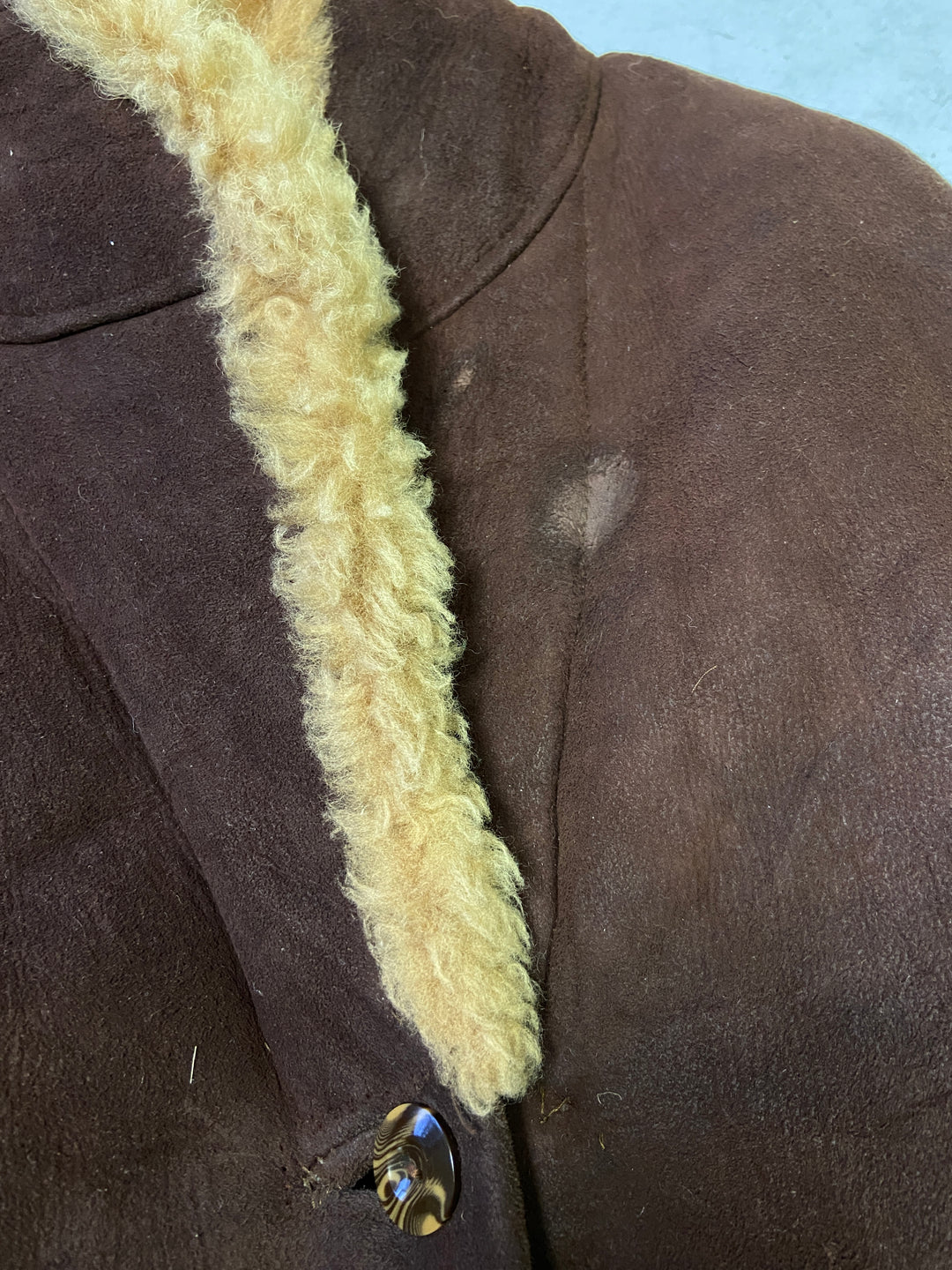 Vintage 70's Women Sheepskin Coat in BrownV9272
