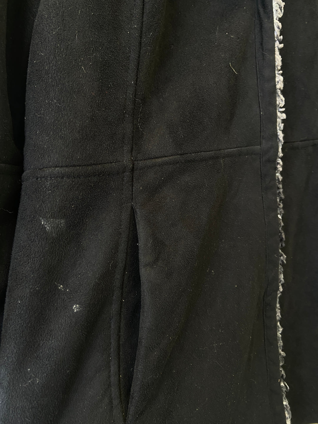 Vintage 90's Women Faux Sheepskin Coat in BlackV9631