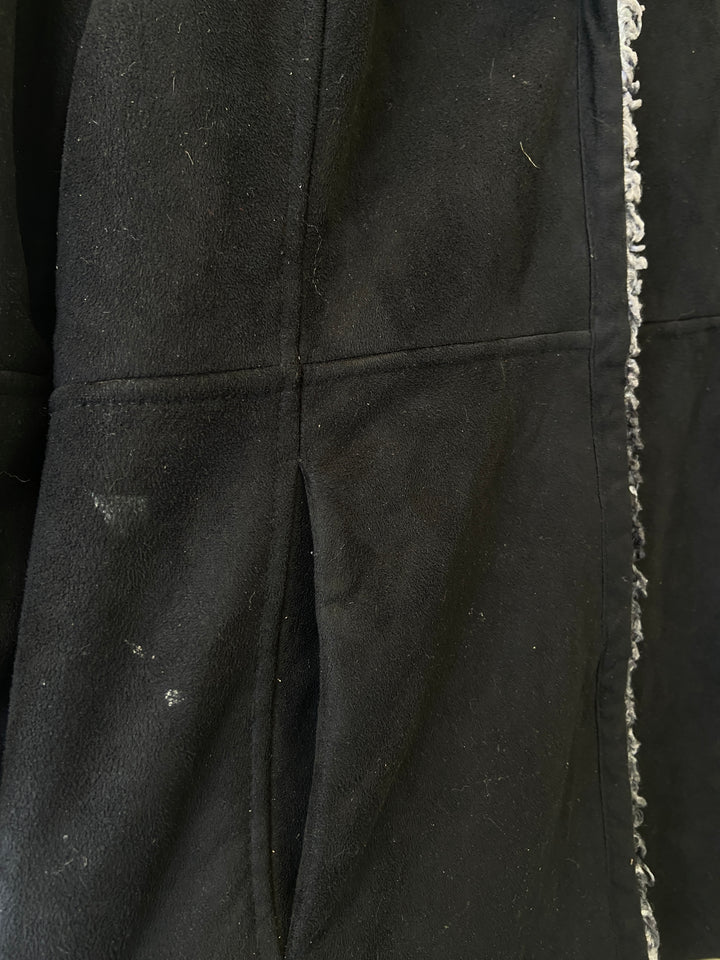 Vintage 90's Women Faux Sheepskin Coat in BlackV9631