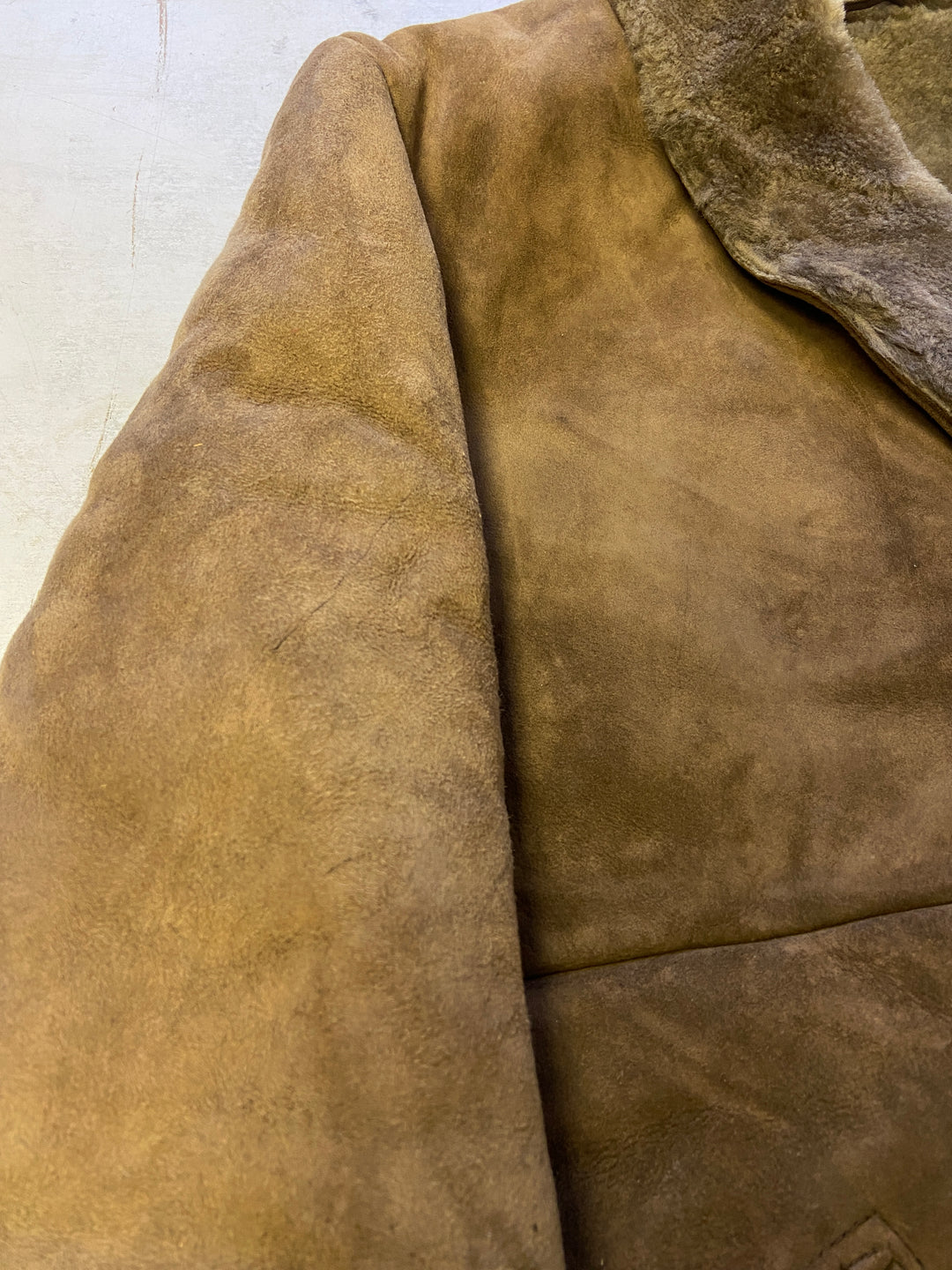 Vintage 70's Men Sheepskin Coat in BeigeZ1522