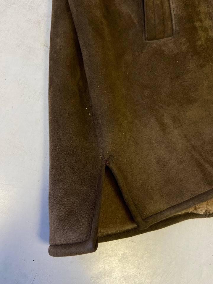 Vintage 70's Men Sheepskin Coat in BrownZ1429