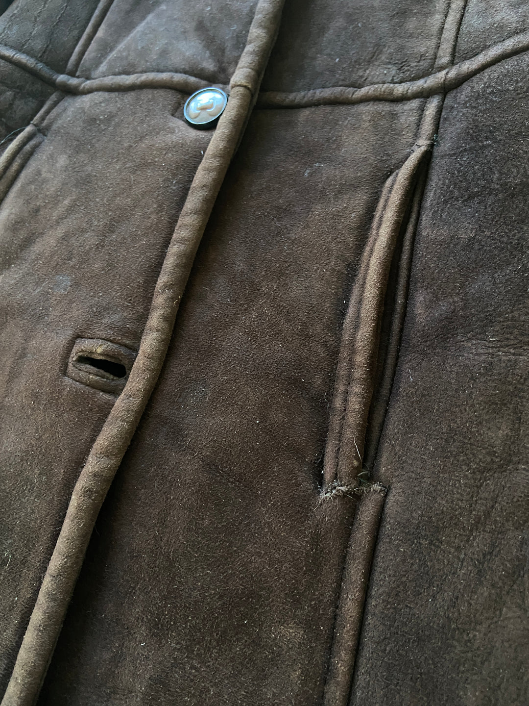 Vintage 70's Women Sheepskin Coat in BrownV9268