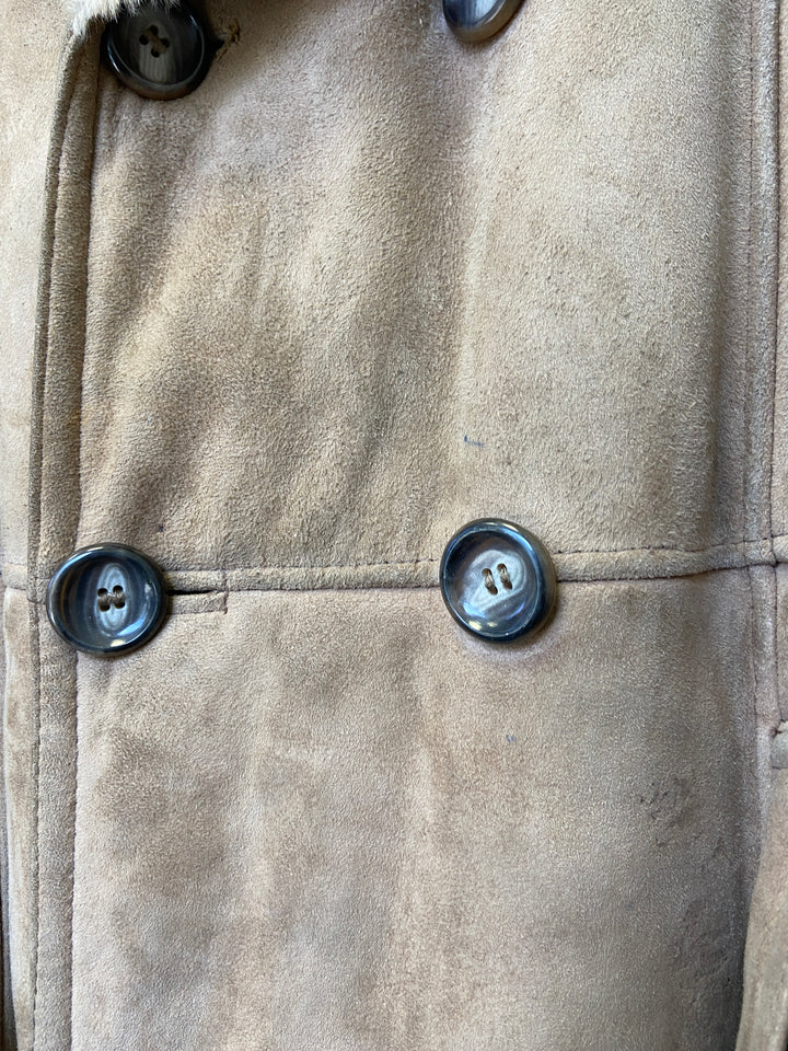Vintage 70's Men Sheepskin Coat in BeigeZ1841