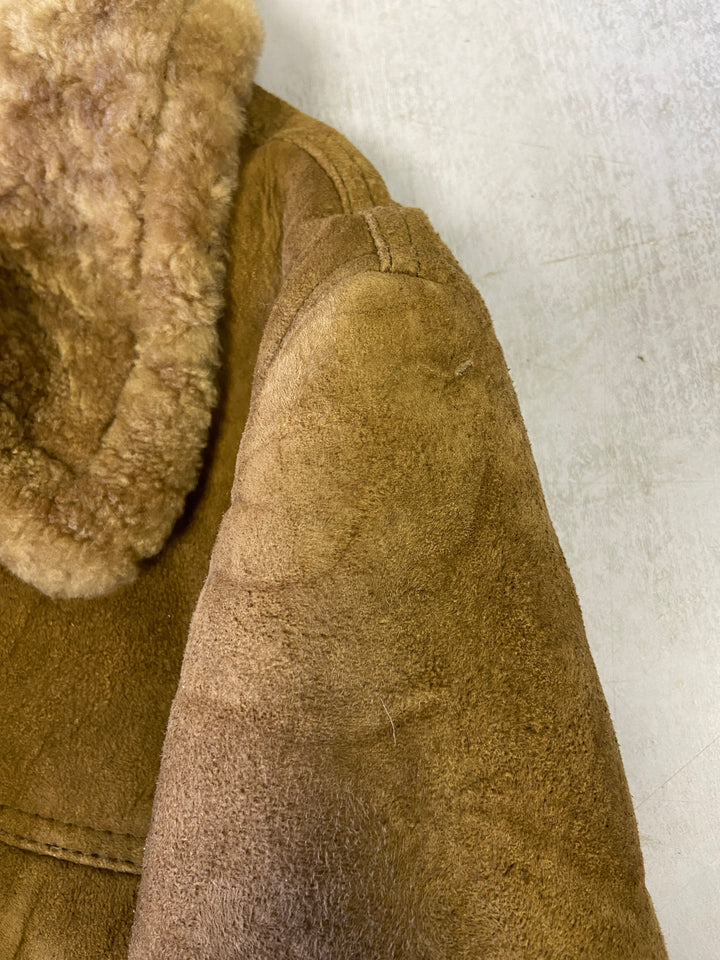 Vintage 70's Men Sheepskin Coat in BrownZ1872