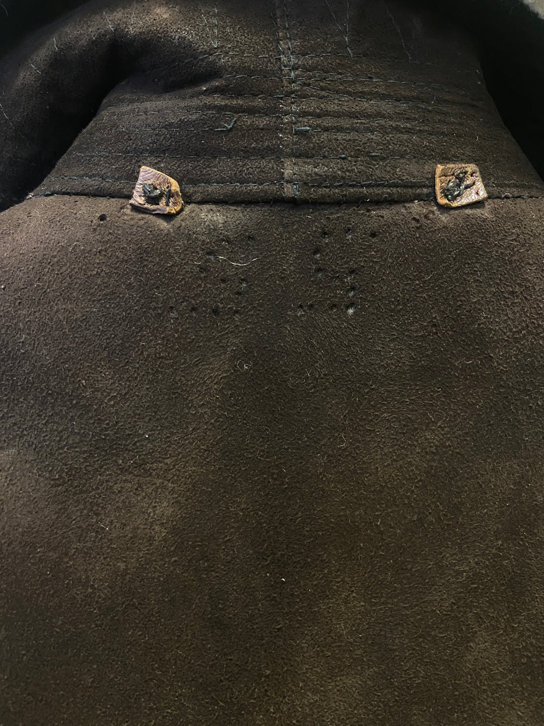 Vintage 70's Men Oversized Sheepskin Coat in Brown
