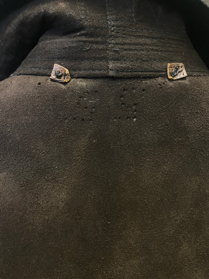 Vintage 70's Men Oversized Sheepskin Coat in Brown