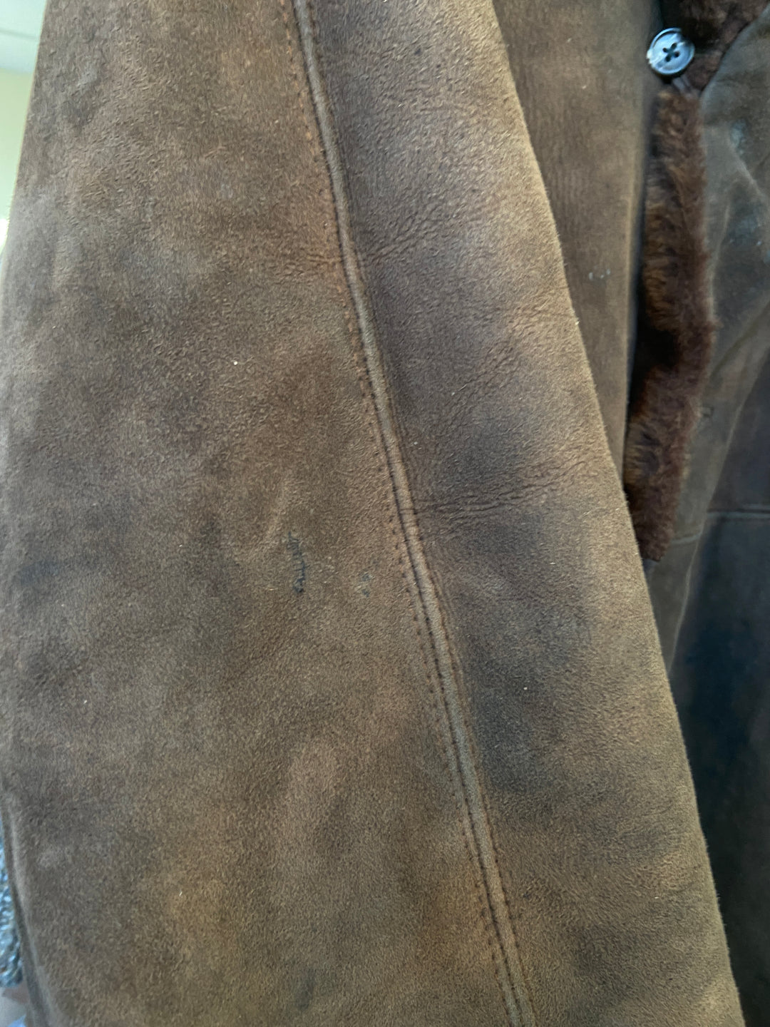 Vintage 70's Men Sheepskin Coat in BrownZ2538