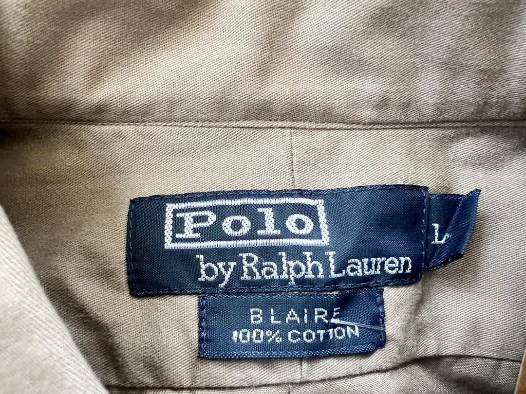 Vintage 90's Men Ralph Lauren Shirt in Beige