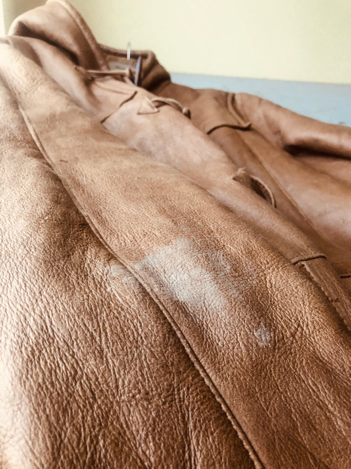 Vintage 90's Women Oversized Shearling Coat in Brown - NorthernGrip