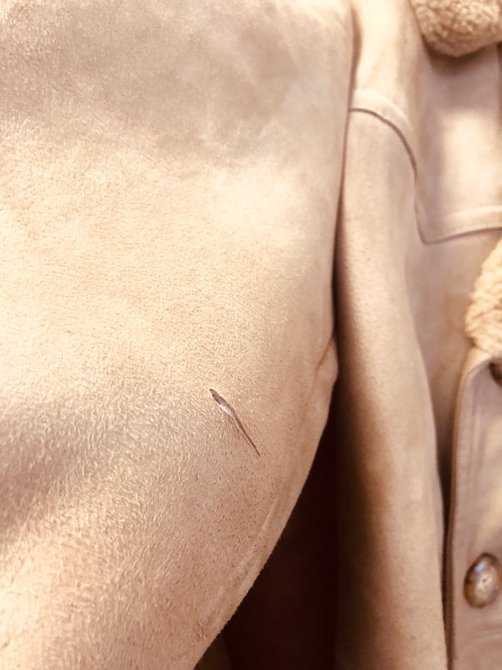 Vintage 70's Men Western Sheepskin Coat in Beige - NorthernGrip