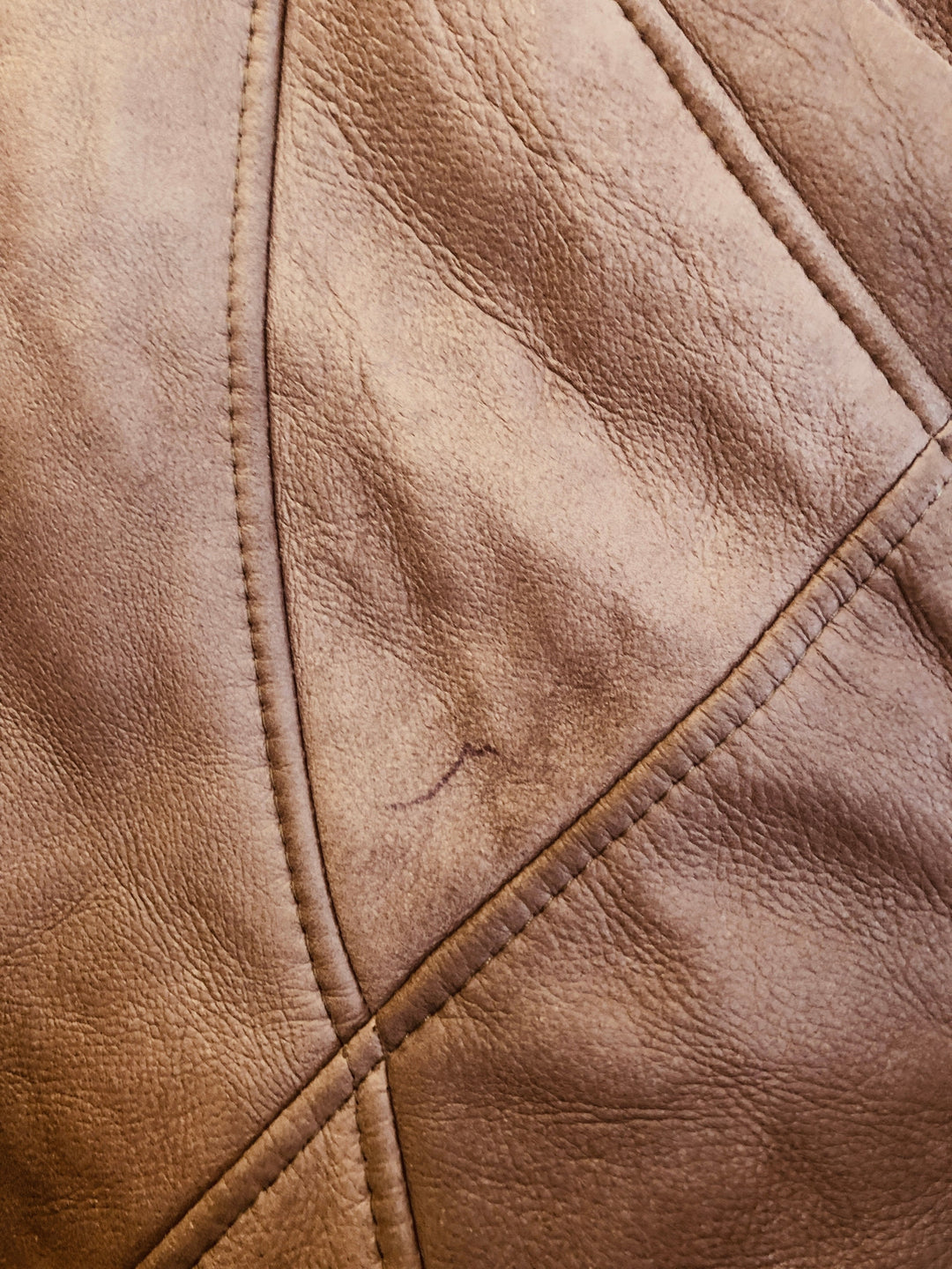 Vintage 80's Women Sheepskin Leather Coat in Brown - NorthernGrip