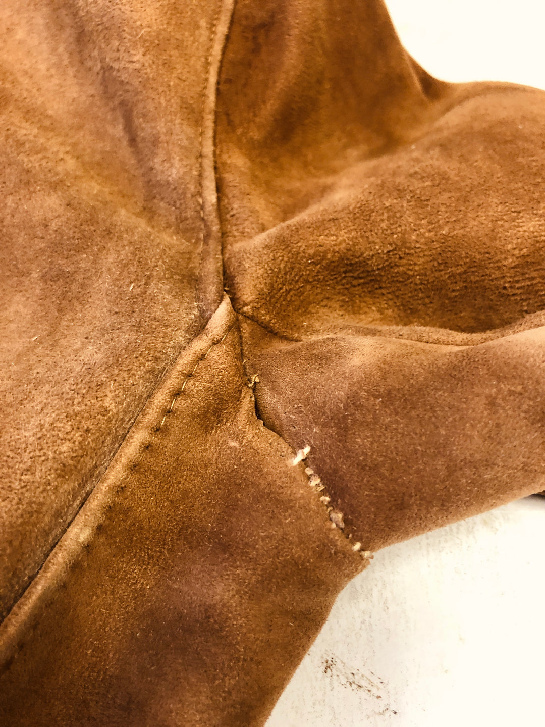 Vintage 70's Women Western Suede Sheepskin Jacket in Brown - NorthernGrip