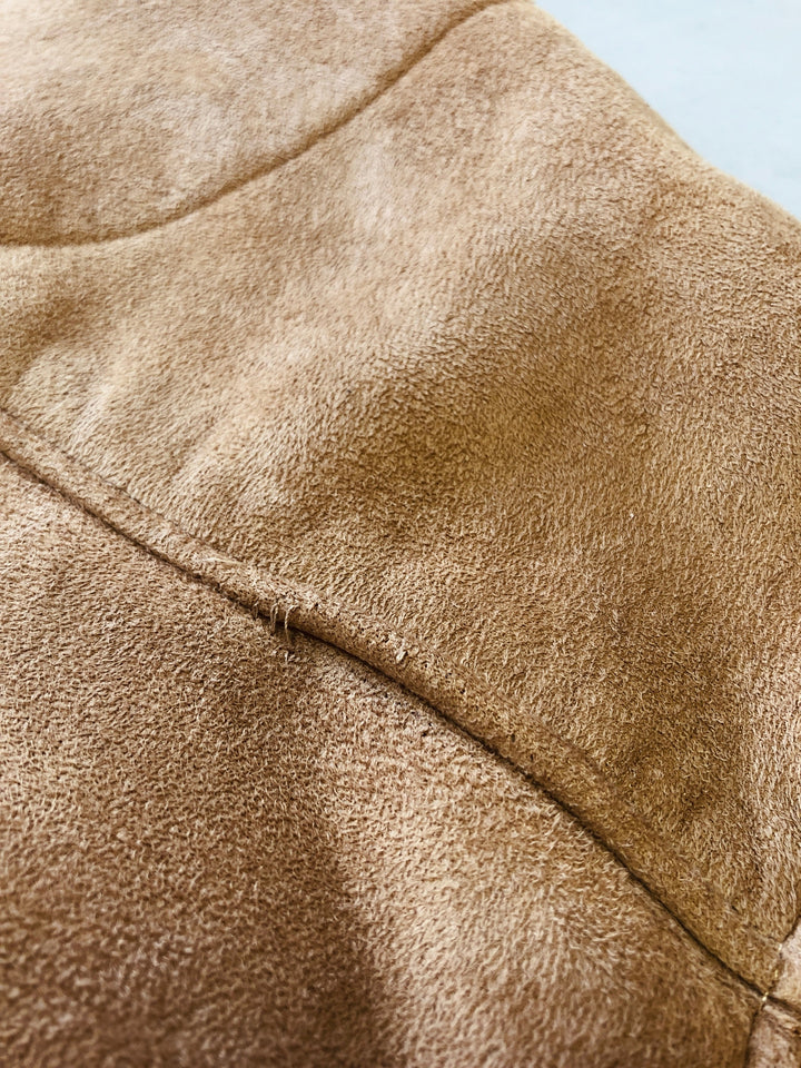 Vintage 90's Men Sherpa Lined Jacket in Beige - NorthernGrip