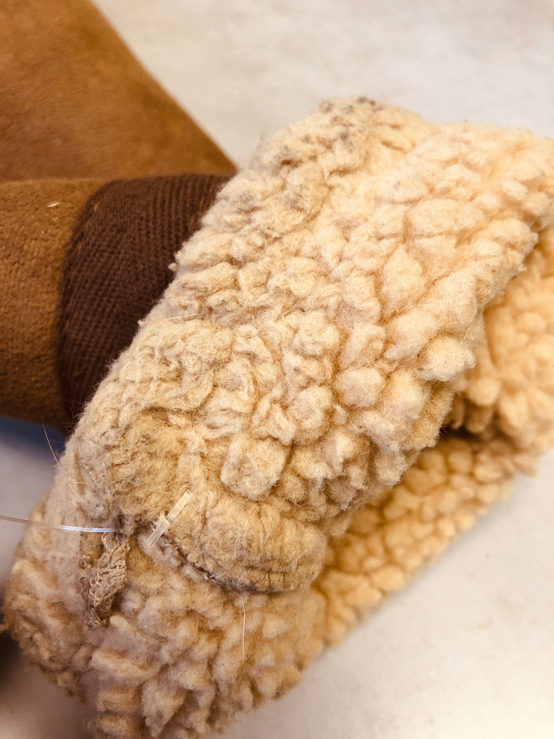 Vintage 00's Men B-3 Style Faux Sheepskin Jacket in Brown - NorthernGrip