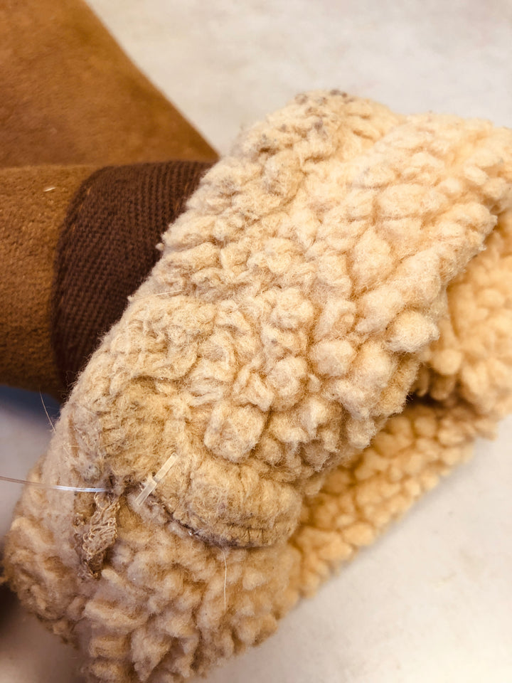 Vintage 00's Men B-3 Style Faux Sheepskin Jacket in Brown - NorthernGrip
